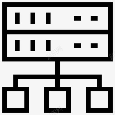 USB数据线服务器网络数据库主机图标图标