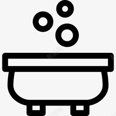 浴缸婴儿5直线型图标图标