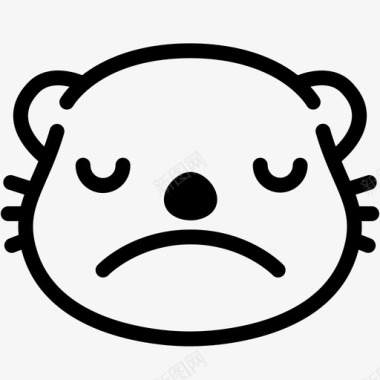 QQ表情图标悲伤表情情绪图标图标