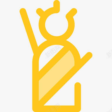 自由女神像旅行19号黄色图标图标