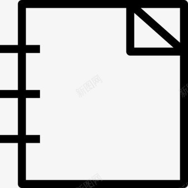 金黄信纸笔记本信纸2直线型图标图标