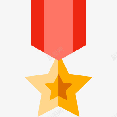 排名勋章勋章武器5扁平图标图标