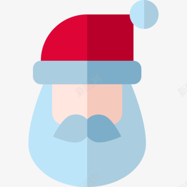 圣诞老人冬季元素4扁平图标图标