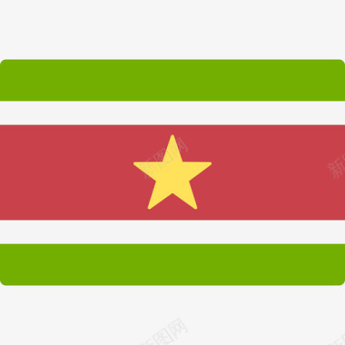 矩形苏里南国际旗帜矩形图标图标