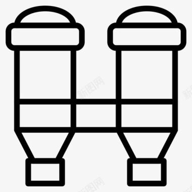 人脸识别科技望远镜双目探索图标图标