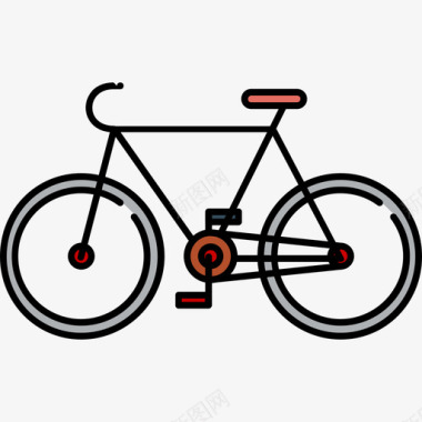 自行车运动21彩色128px图标图标
