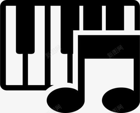 音乐和声键盘图标图标
