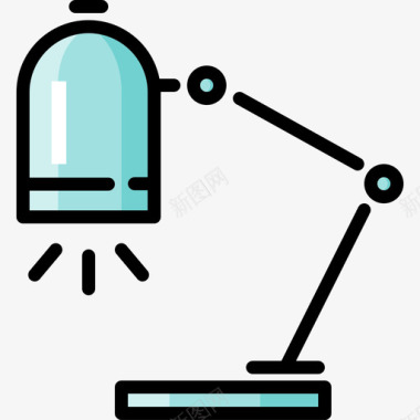 材料及装饰物灯具办公材料线颜色图标图标