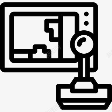 电视游戏电视游戏5直线图标图标