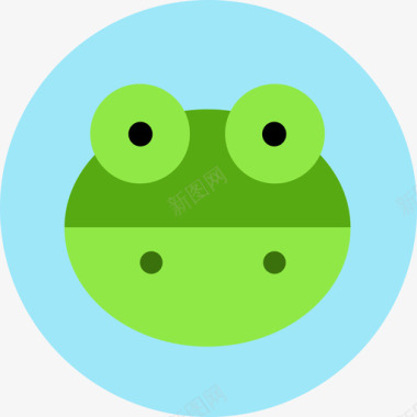 青蛙动物可爱的动物收藏图标图标
