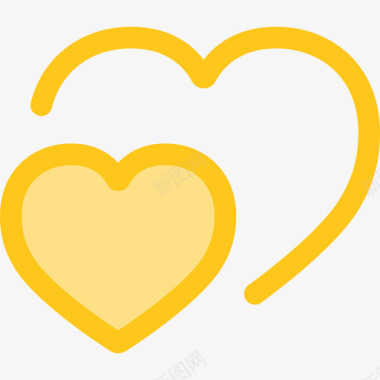 红心慈善6号黄色图标图标