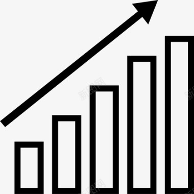 金融利润商业和金融图标集细线图标