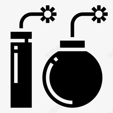 爆炸矢量爆炸炸弹军事图标图标