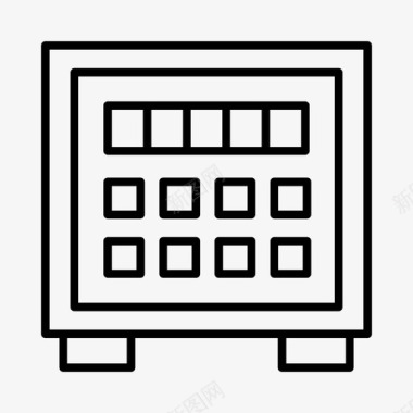 数字82保险箱酒店度假图标图标