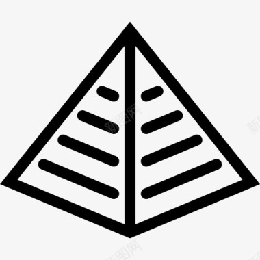 金字塔文化2线性图标图标