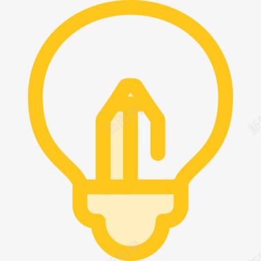 灯泡工具10黄色图标图标