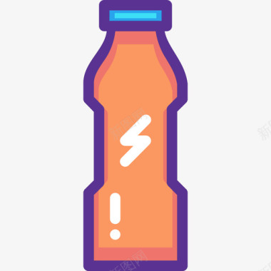 运动型饮料能量饮料运动型23线性颜色图标图标