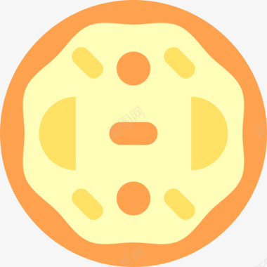 披萨食品和餐厅元素扁平图标图标
