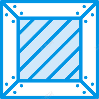 盒子商业和营销蓝色图标图标