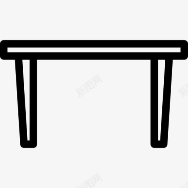 餐桌厨房元素4线性图标图标