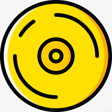 光盘光盘音乐9黄色图标图标