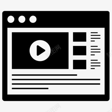 网络视频在线教育培训视频图标图标