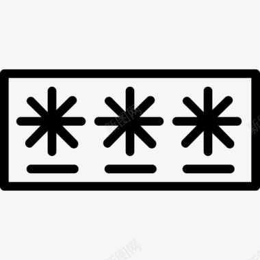 公共标识安全密码安全7线性图标图标