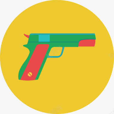 圆形UI枪玩具2圆形平面图标图标