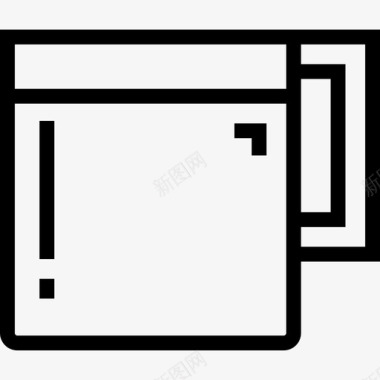 马克杯咖啡厅12号直线型图标图标