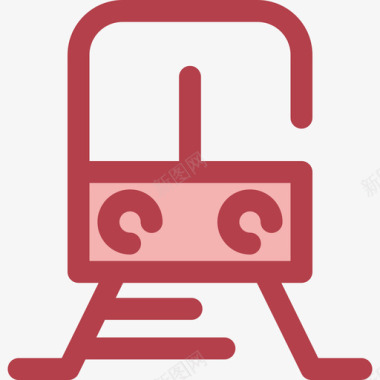 火车运输18红色图标图标