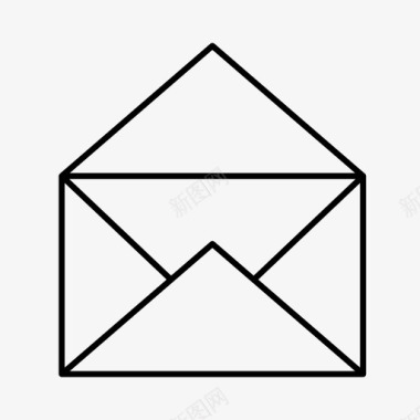 打开邮件信封手机图标图标