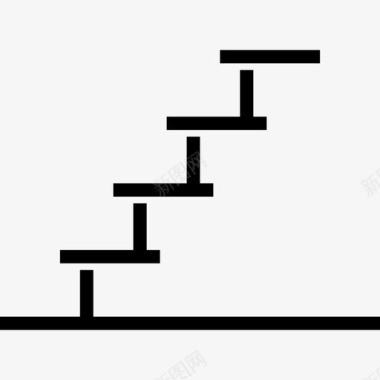 校园楼梯楼梯家具5线性图标图标