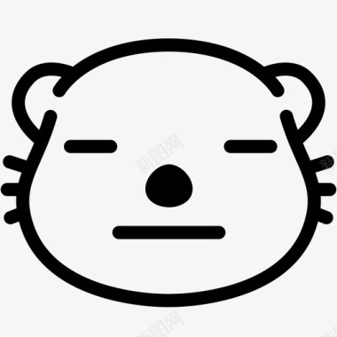QQ表情图标中性表情情绪图标图标