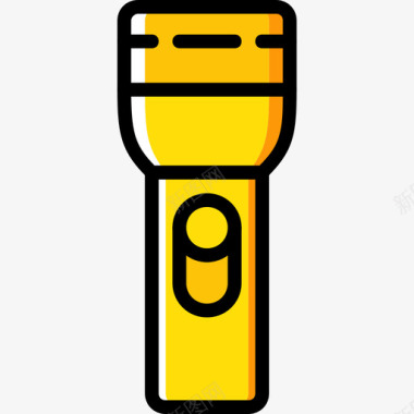 手电筒结构8黄色图标图标