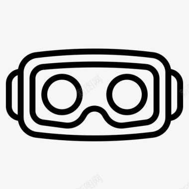 佩戴护目镜标志vr耳机技术图标图标