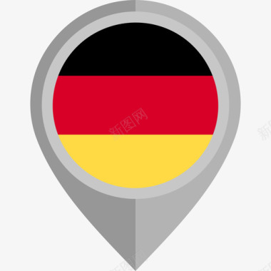 圆形时间轴德国国旗圆形图标图标