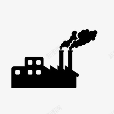 烟雾素材工厂工作建筑工业图标图标
