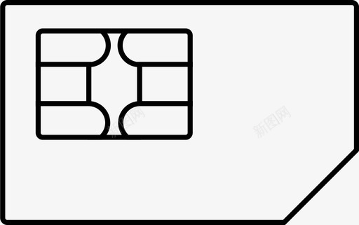 SIM卡芯片sim卡卡芯片图标图标