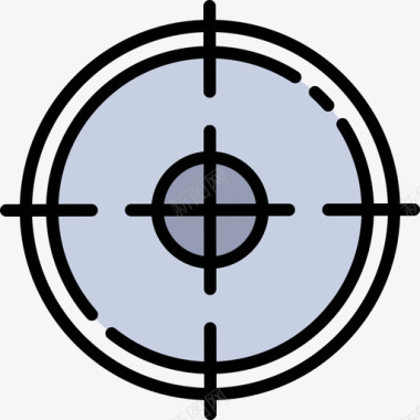 圆形目标管理9线颜色图标图标