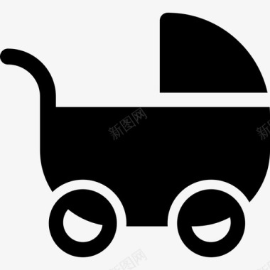 婴儿推车婴儿推车婴儿和玩具3填充图标图标