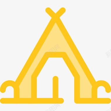 帐篷露营9黄色图标图标
