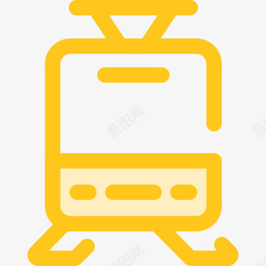 黄色饮料瓶有轨电车交通10黄色图标图标