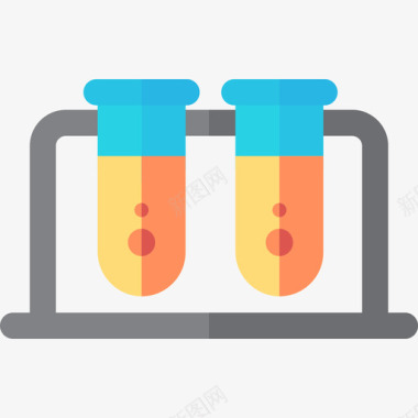 化学水试管化学2扁平图标图标