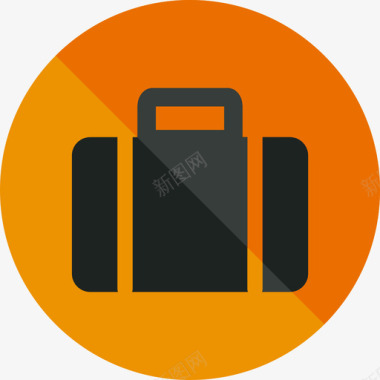 圆形UI行李机场图标圆形平面图标