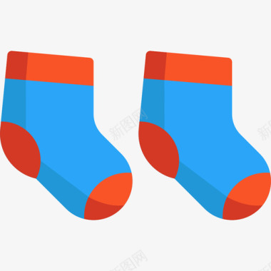 秋冬袜子袜子儿童元素2平底鞋图标图标