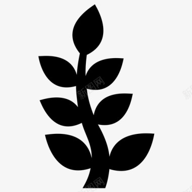 复叶植物自然和生命字形图标图标