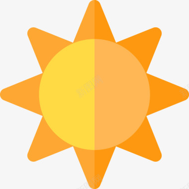 太阳简笔太阳嘉德林平坦图标图标