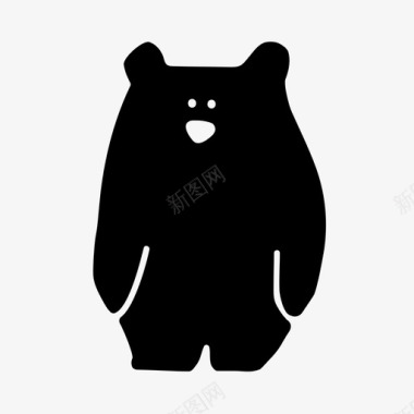 卡通小熊本子熊动物卡通图标图标