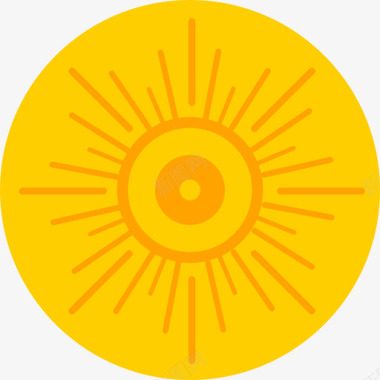 3d太阳生态3圆形平面图标图标