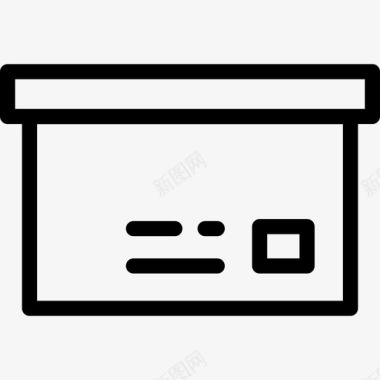 盒子电子商务元素3线性图标图标